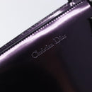 Christian Dior Hand Bag Patent Leather Purple Silver Auth bs37482-20