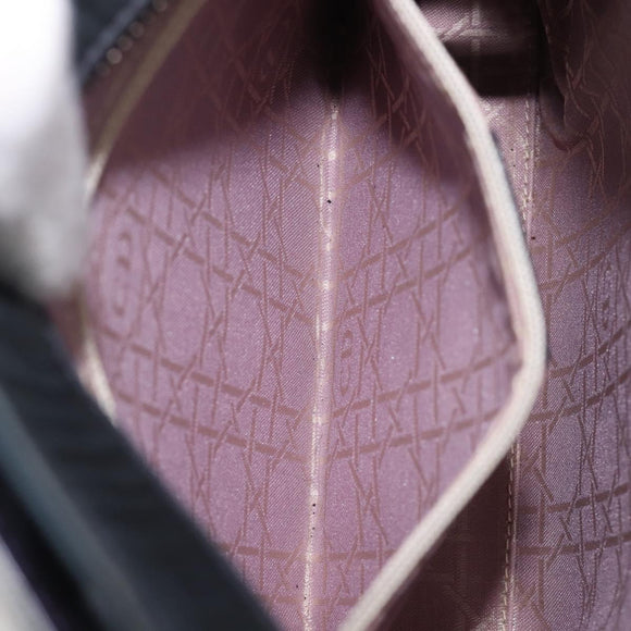 Christian Dior Hand Bag Patent Leather Purple Silver Auth bs37482