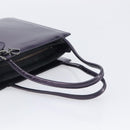 Christian Dior Hand Bag Patent Leather Purple Silver Auth bs37482-7