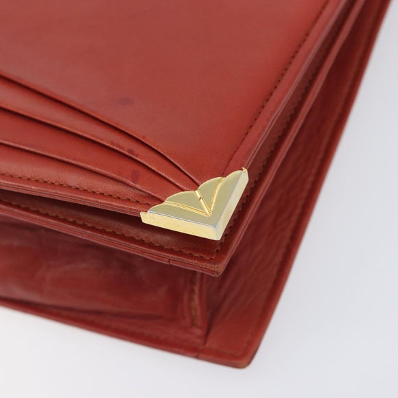 Salvatore Ferragamo Shoulder Bag Leather Brown Gold Auth bs37484