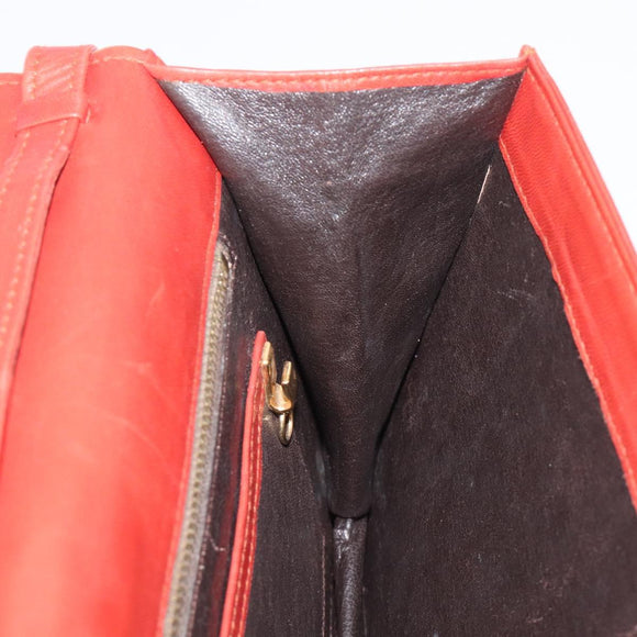 Salvatore Ferragamo Shoulder Bag Leather Brown Gold Auth bs37484