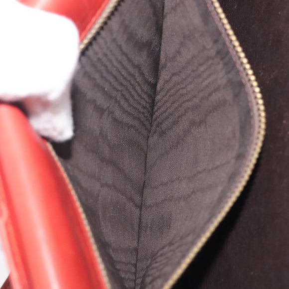 Salvatore Ferragamo Shoulder Bag Leather Brown Gold Auth bs37484