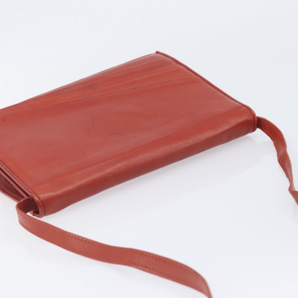 Salvatore Ferragamo Shoulder Bag Leather Brown Gold Auth bs37484