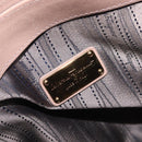 Salvatore Ferragamo Gancini Hand Bag Leather Beige Gold Auth bs37485-23
