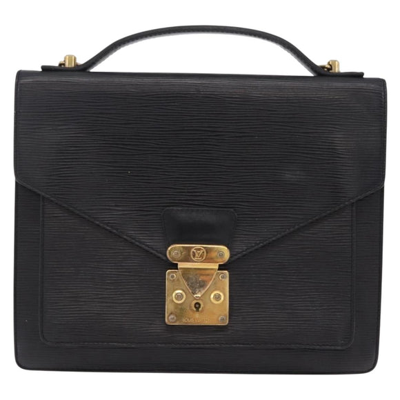 LOUIS VUITTON Epi Monceau 28 Hand Bag Black M52122 LV Auth bs37487
