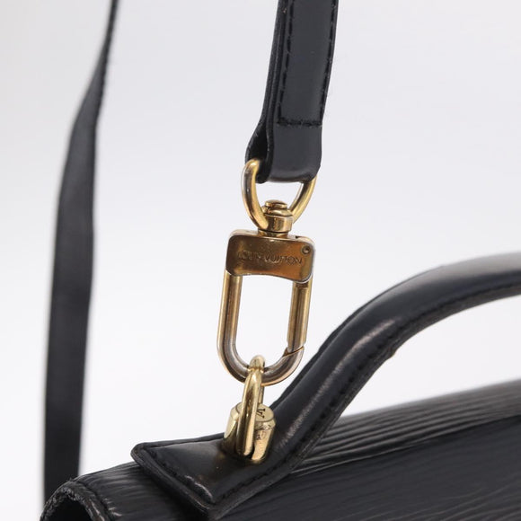 LOUIS VUITTON Epi Monceau 28 Hand Bag Black M52122 LV Auth bs37487