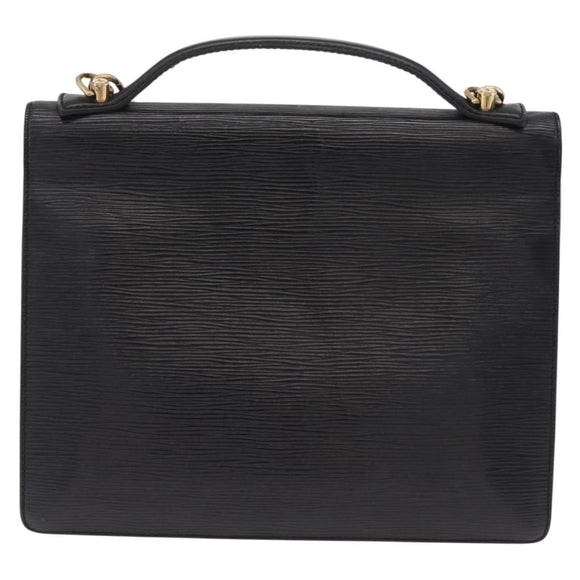 LOUIS VUITTON Epi Monceau 28 Hand Bag Black M52122 LV Auth bs37487