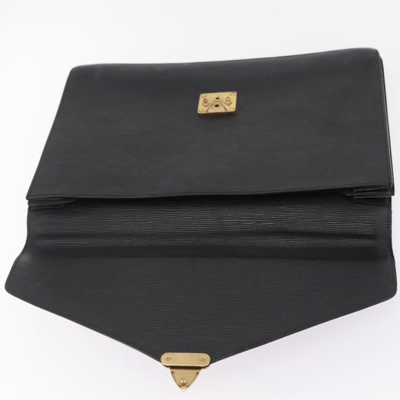 LOUIS VUITTON Epi Serviette Conseiller Business Bag Black M54422 LV Auth bs37488