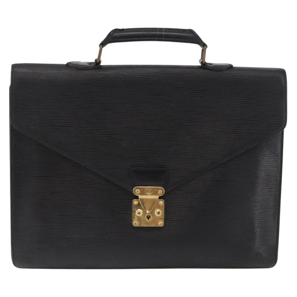 LOUIS VUITTON Epi Serviette Conseiller Business Bag Black M54422 LV Auth bs37488