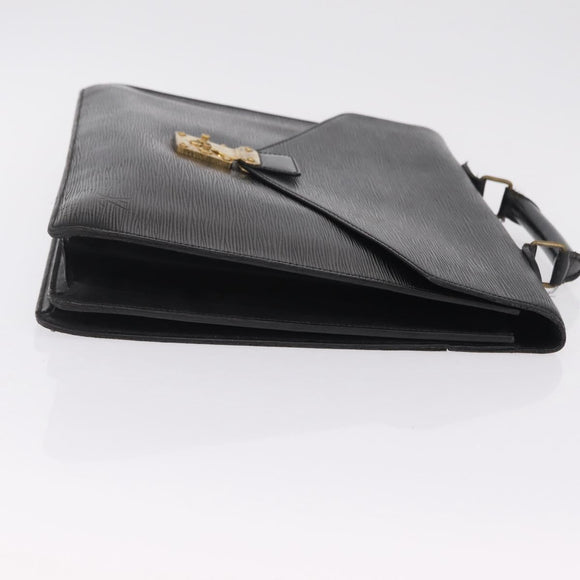LOUIS VUITTON Epi Serviette Conseiller Business Bag Black M54422 LV Auth bs37488