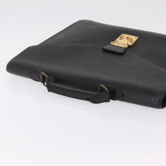 LOUIS VUITTON Epi Serviette Conseiller Business Bag Black M54422 LV Auth bs37488