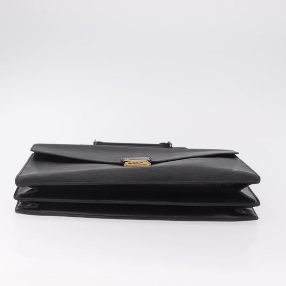 LOUIS VUITTON Epi Serviette Conseiller Business Bag Black M54422 LV Auth bs37488