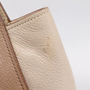 Miu Miu Hand Bag Leather Beige Silver Auth bs37489-17