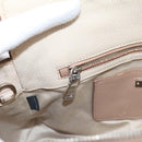 Miu Miu Hand Bag Leather Beige Silver Auth bs37489-24