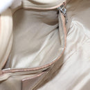 Miu Miu Hand Bag Leather Beige Silver Auth bs37489-25