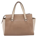 Miu Miu Hand Bag Leather Beige Silver Auth bs37489-3