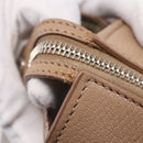 Miu Miu Hand Bag Leather Beige Silver Auth bs37489-7