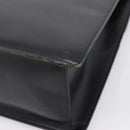 Burberrys Tote Bag Leather Black Silver Auth bs37491-16