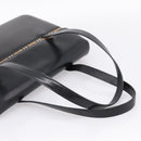 Burberrys Tote Bag Leather Black Silver Auth bs37491-7