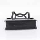 Burberrys Tote Bag Leather Black Silver Auth bs37491-5