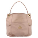 BURBERRY Blue Label Tote Bag Leather Beige Gold Auth bs37492-13