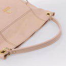 BURBERRY Blue Label Tote Bag Leather Beige Gold Auth bs37492-8
