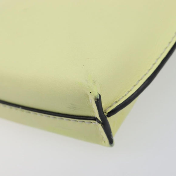 LOEWE Smartphone Shoulder Gate Pocket Bag Leather Yellow Gold Auth bs37493