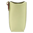 LOEWE Smartphone Shoulder Gate Pocket Bag Leather Yellow Gold Auth bs37493-13