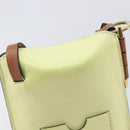 LOEWE Smartphone Shoulder Gate Pocket Bag Leather Yellow Gold Auth bs37493-3