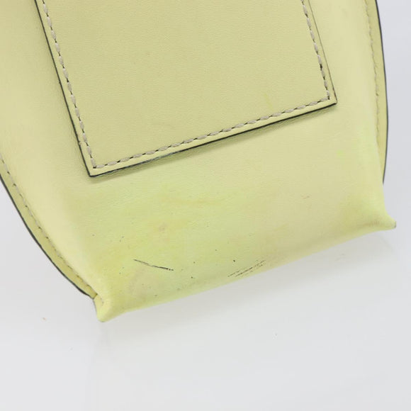 LOEWE Smartphone Shoulder Gate Pocket Bag Leather Yellow Gold Auth bs37493