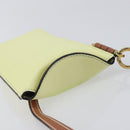 LOEWE Smartphone Shoulder Gate Pocket Bag Leather Yellow Gold Auth bs37493-9