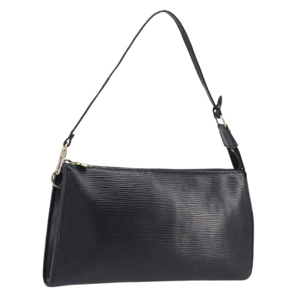 LOUIS VUITTON Epi Pochette Accessoires Pouch Black M52982 LV Auth bs37494