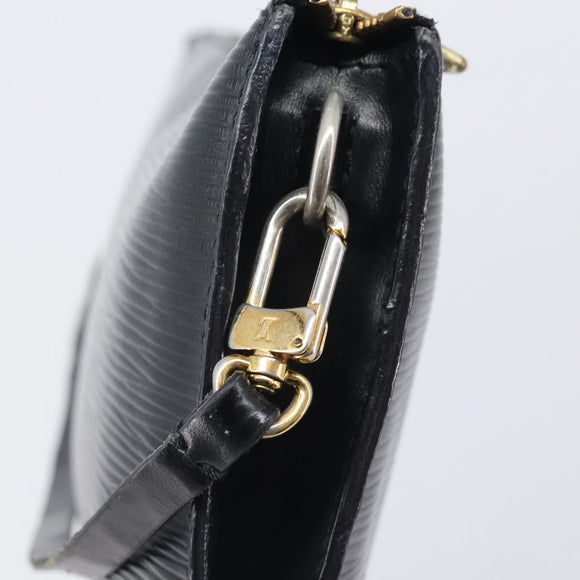 LOUIS VUITTON Epi Pochette Accessoires Pouch Black M52982 LV Auth bs37494