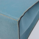 LOEWE Tote Bag Leather Light Blue Gold Auth bs37496A-15