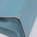 LOEWE Tote Bag Leather Light Blue Gold Auth bs37496A-18