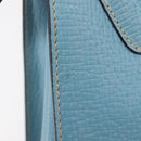 LOEWE Tote Bag Leather Light Blue Gold Auth bs37496A-19