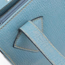 LOEWE Tote Bag Leather Light Blue Gold Auth bs37496A-10