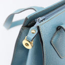 LOEWE Tote Bag Leather Light Blue Gold Auth bs37496A-11