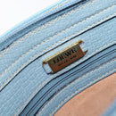 LOEWE Tote Bag Leather Light Blue Gold Auth bs37496A-22