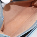 LOEWE Tote Bag Leather Light Blue Gold Auth bs37496A-12