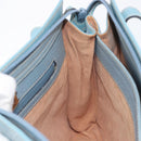 LOEWE Tote Bag Leather Light Blue Gold Auth bs37496A-23