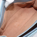 LOEWE Tote Bag Leather Light Blue Gold Auth bs37496A-27