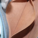 LOEWE Tote Bag Leather Light Blue Gold Auth bs37496A-28