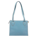 LOEWE Tote Bag Leather Light Blue Gold Auth bs37496A-2