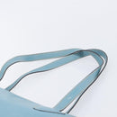 LOEWE Tote Bag Leather Light Blue Gold Auth bs37496A-14