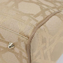 Christian Dior Hand Bag Canvas Beige Gold Auth bs37497-15