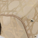 Christian Dior Hand Bag Canvas Beige Gold Auth bs37497-16