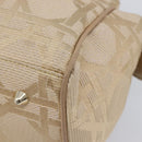 Christian Dior Hand Bag Canvas Beige Gold Auth bs37497-17