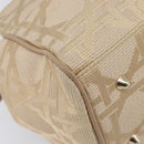 Christian Dior Hand Bag Canvas Beige Gold Auth bs37497-18