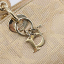 Christian Dior Hand Bag Canvas Beige Gold Auth bs37497-19